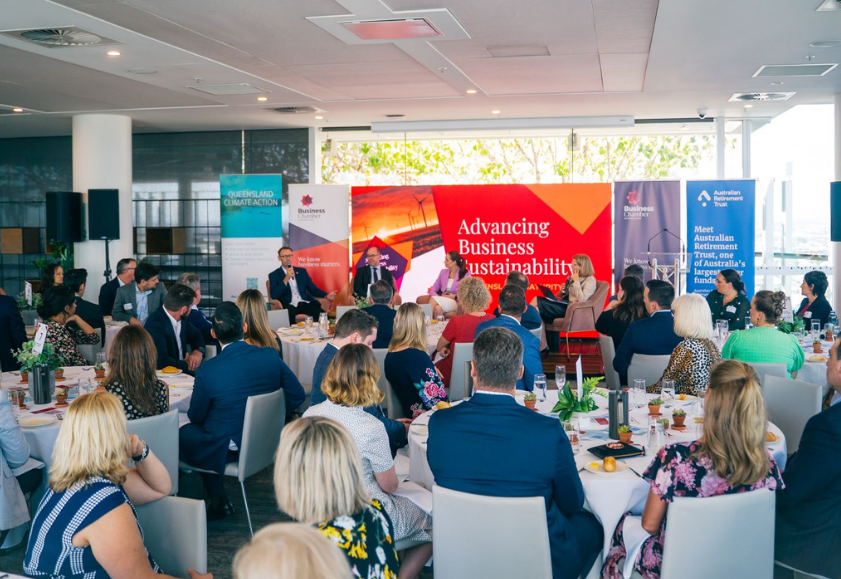 Image of the Business Matters guests, watching the panel from their tables